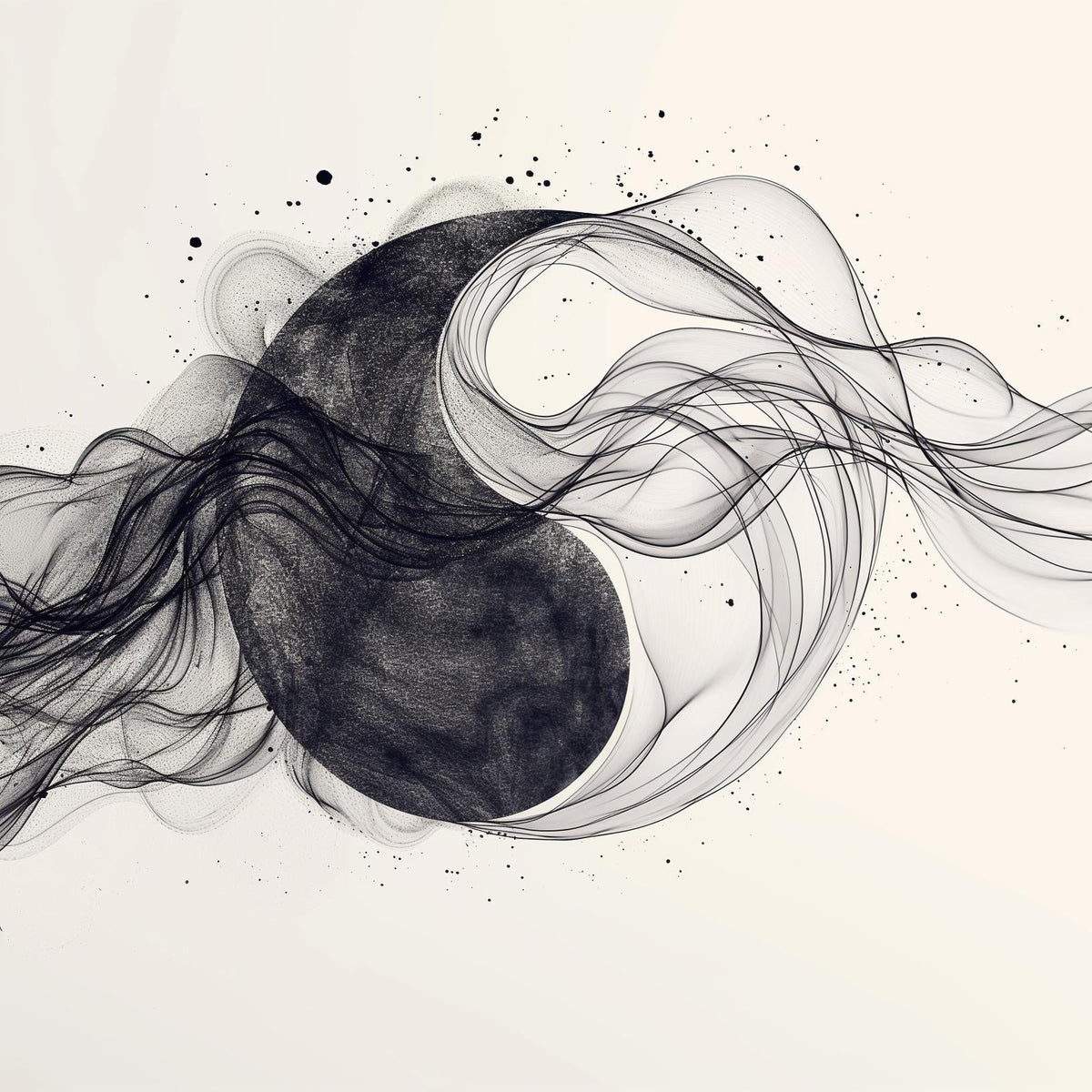 Papier peint zen yin et yang