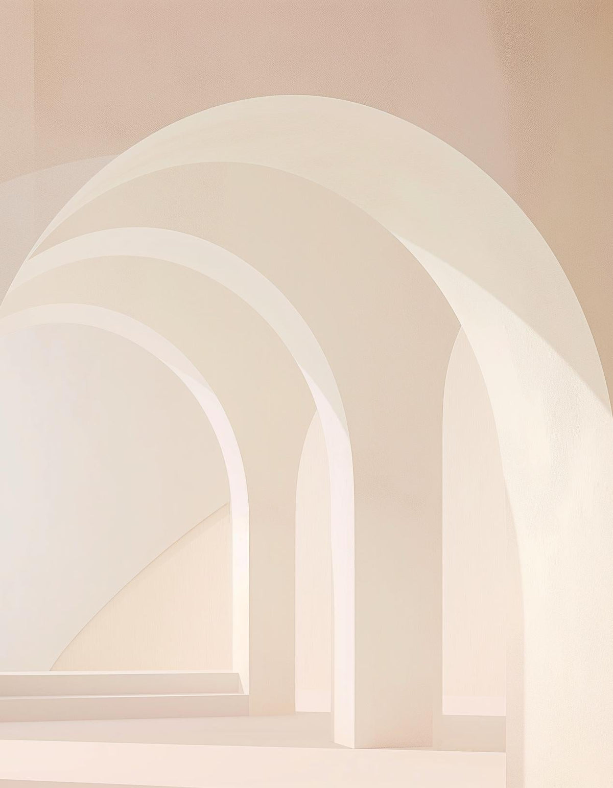 Papier peint trompe-l'œil arches peintes