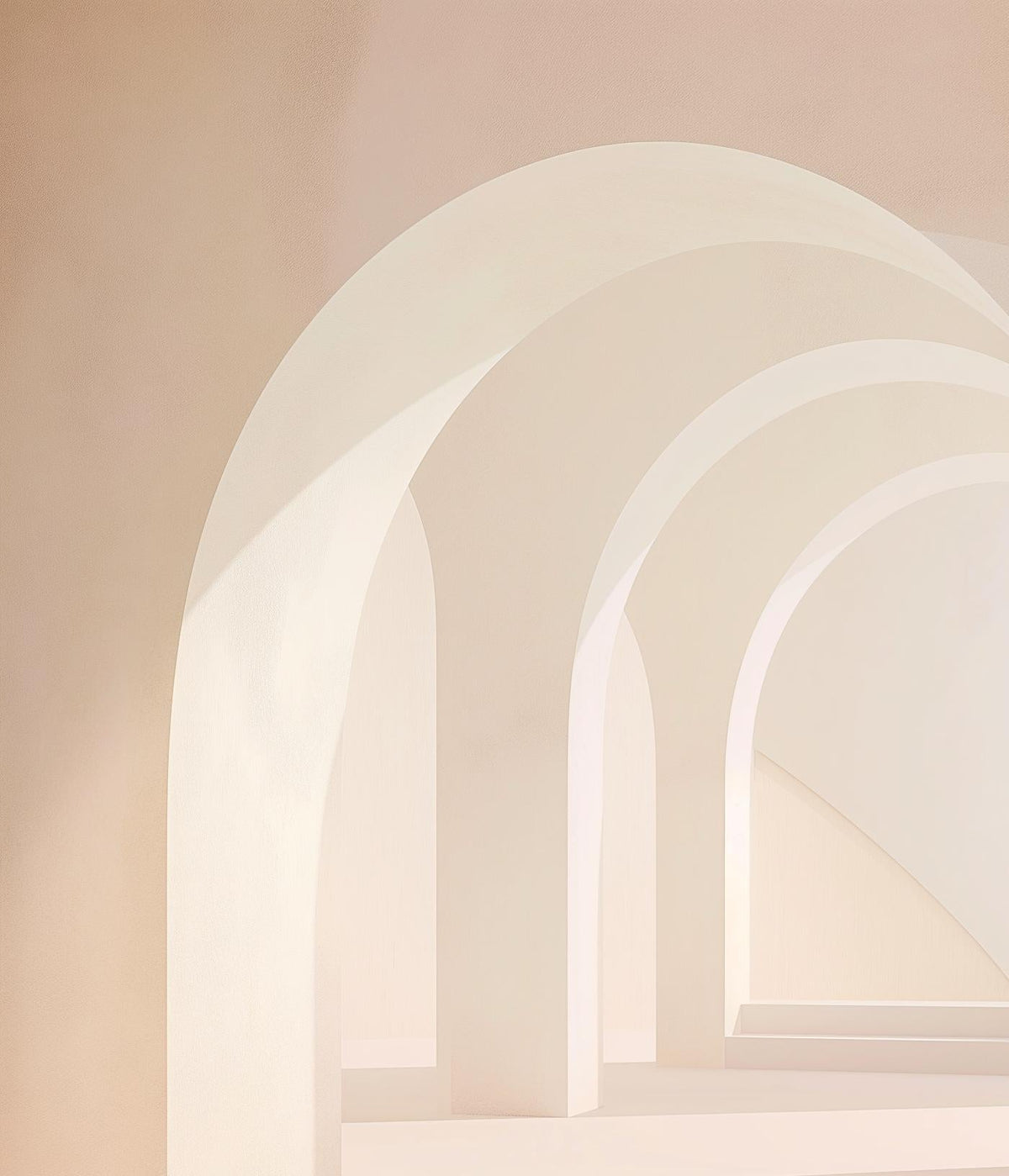 Papier peint trompe-l'œil arches peintes