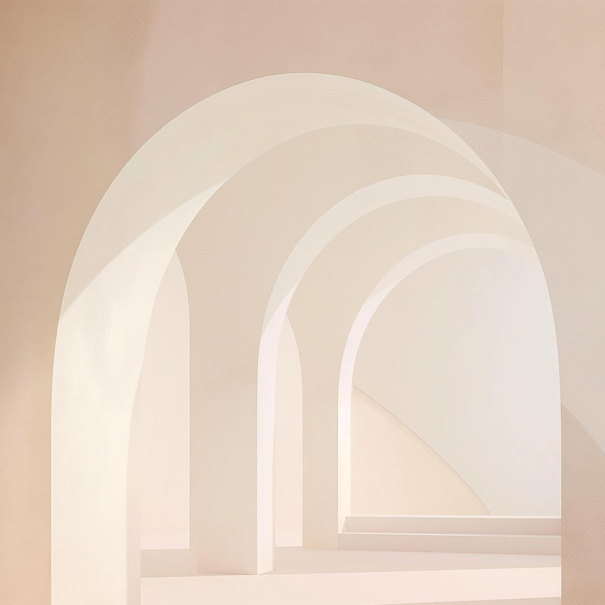 Papier peint trompe-l'œil arches peintes