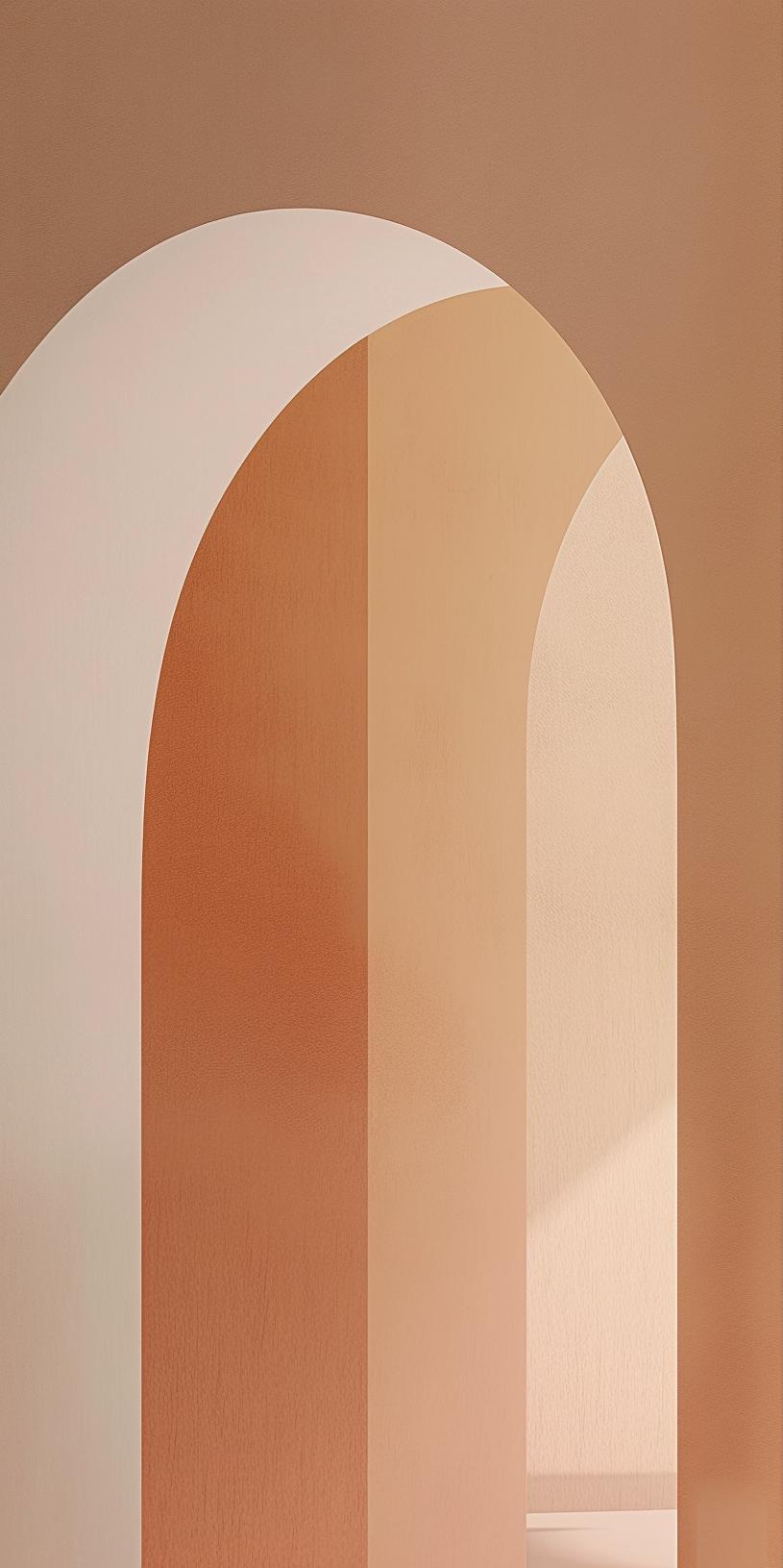 Papier peint trompe-l'œil arches peintes