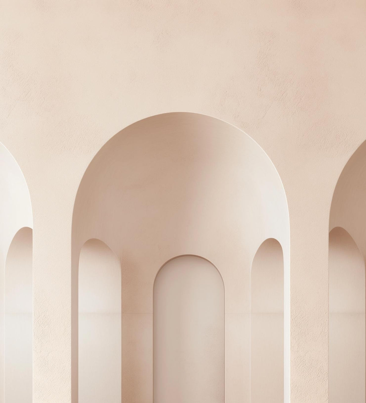 Papier peint trompe-l'œil trois arches 3D