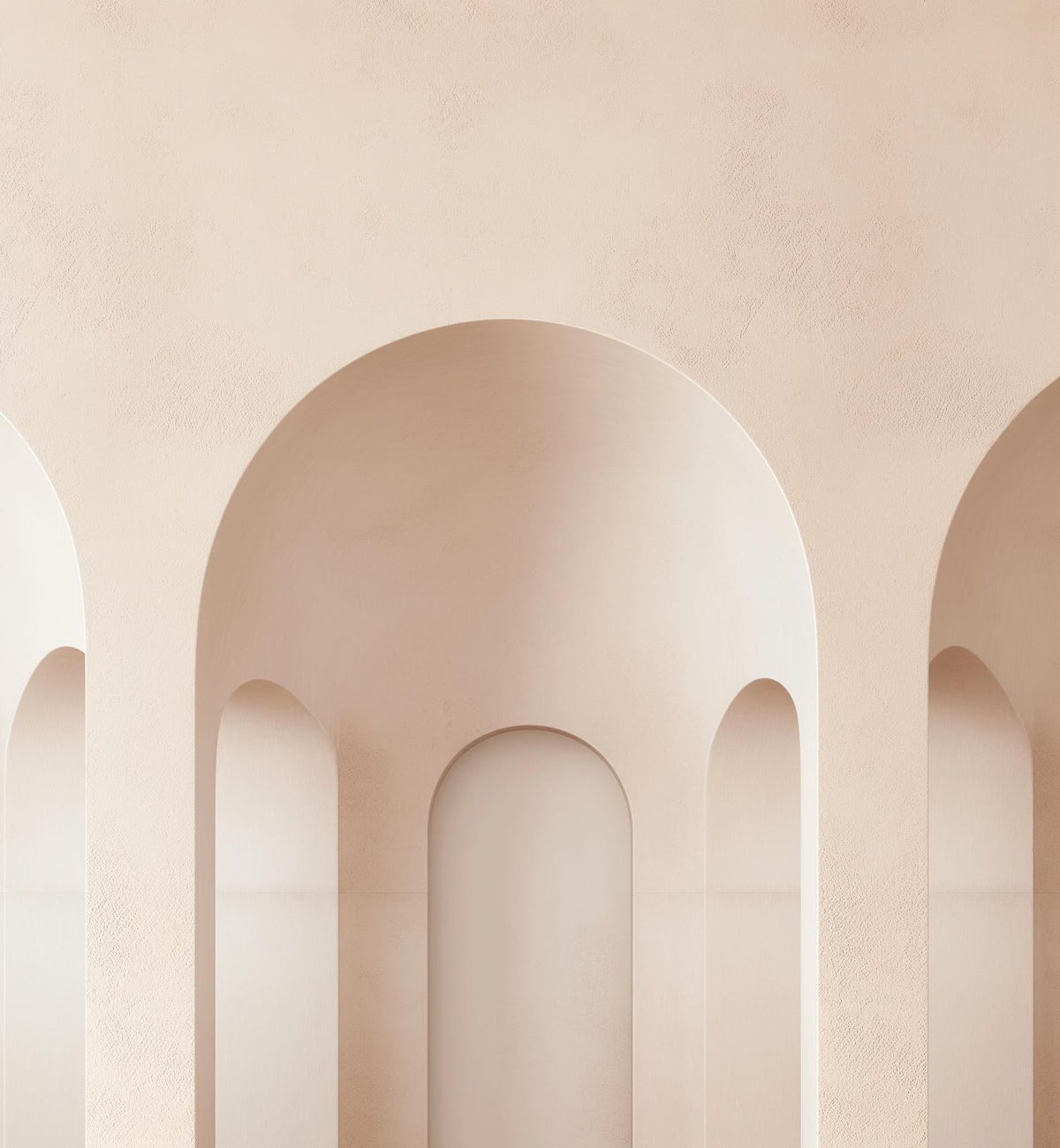Papier peint trompe-l'œil trois arches 3D