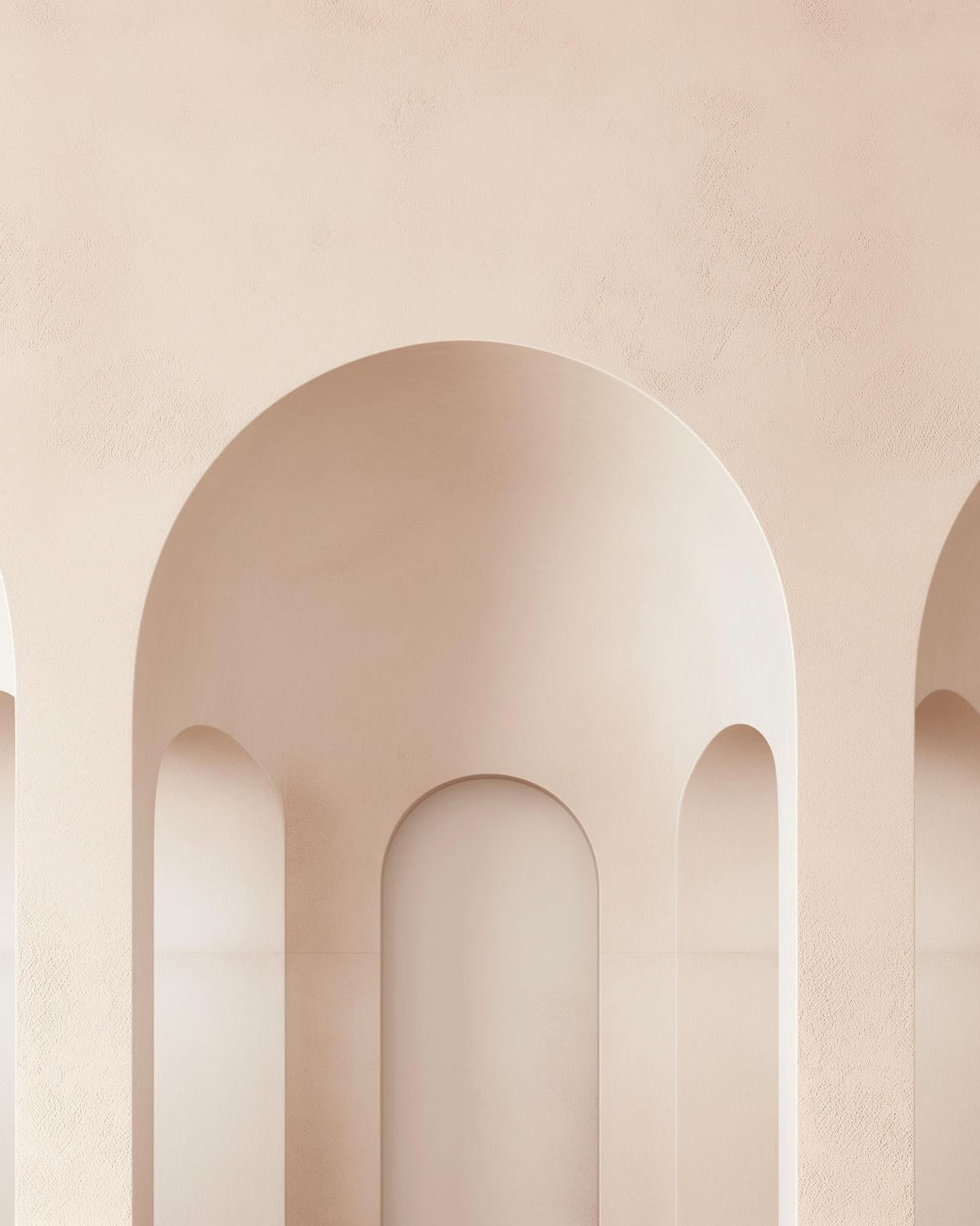 Papier peint trompe-l'œil trois arches 3D