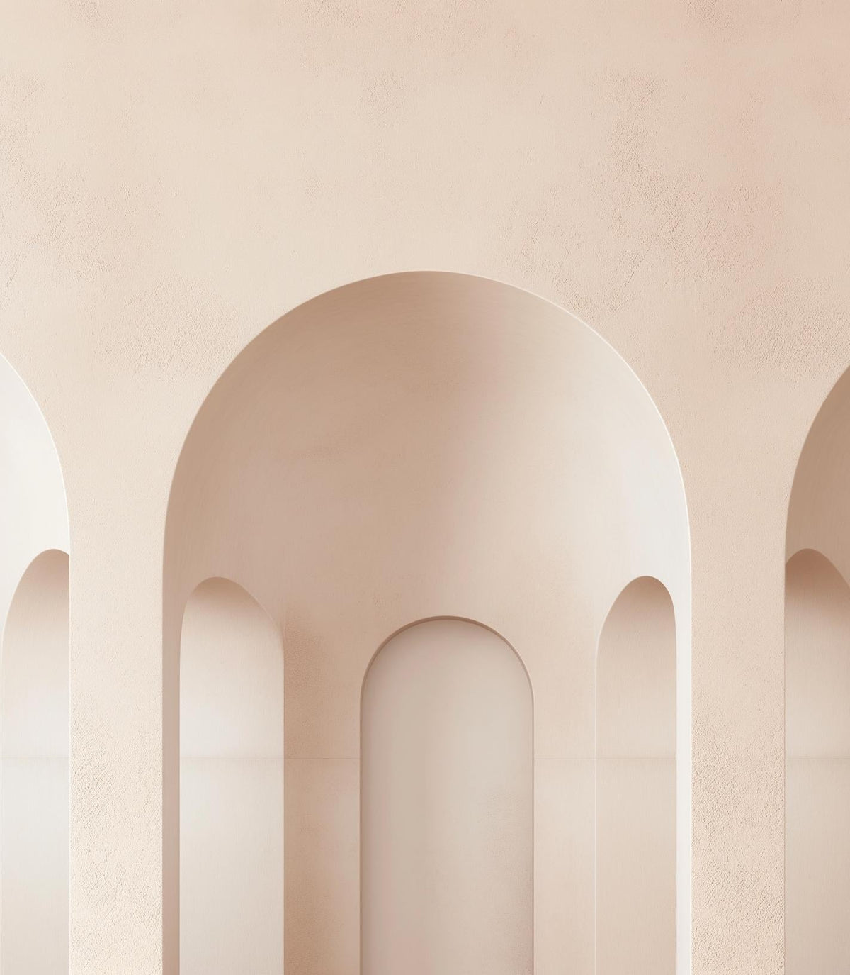 Papier peint trompe-l'œil trois arches 3D