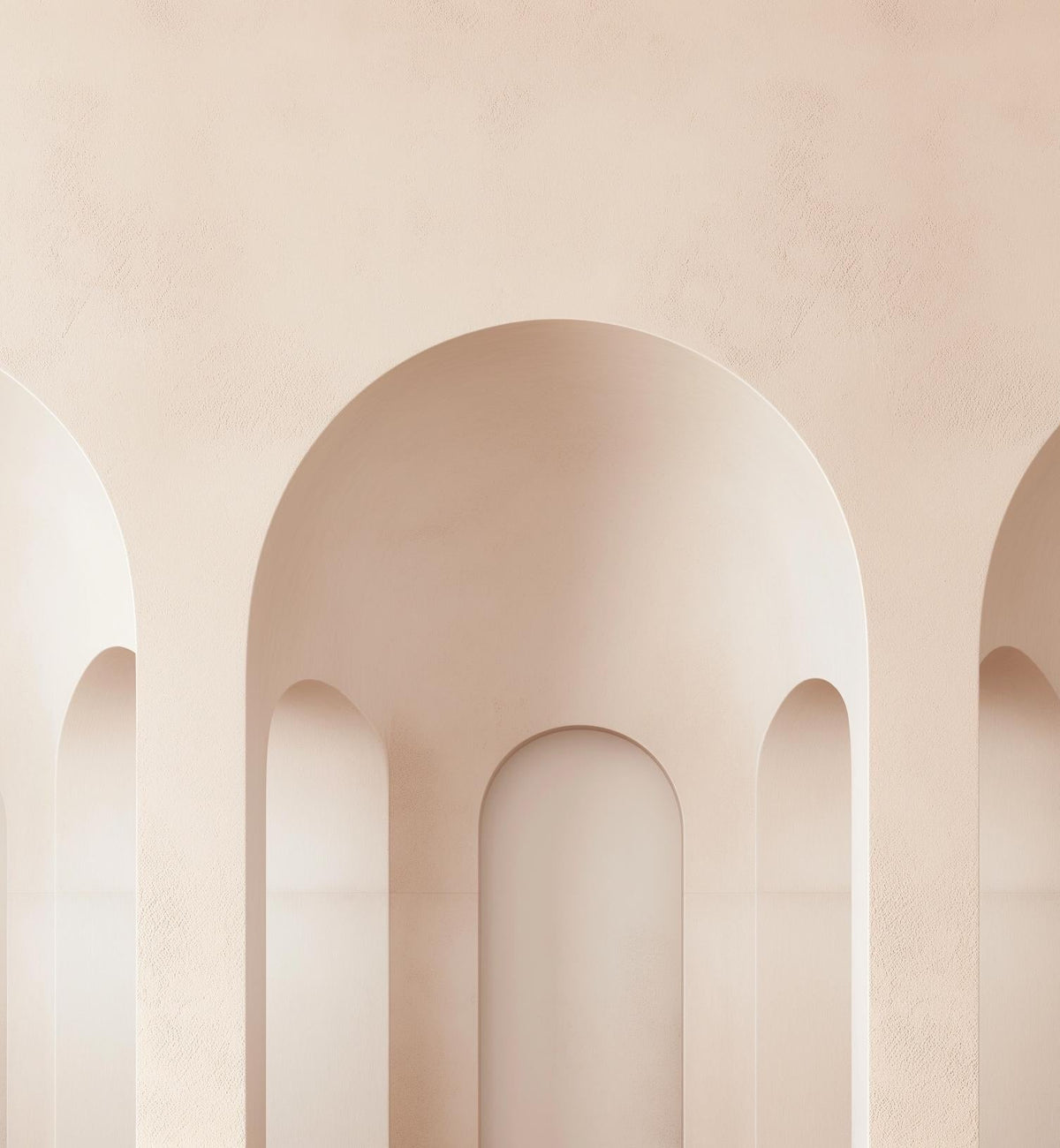 Papier peint trompe-l'œil trois arches 3D