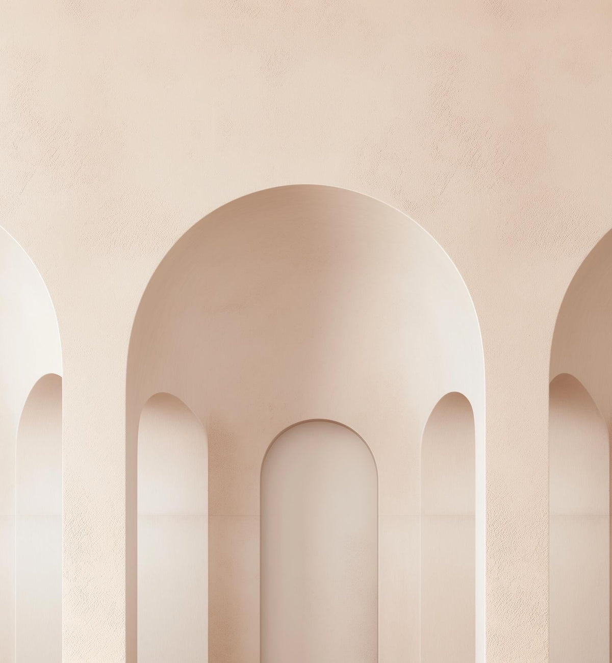 Papier peint trompe-l'œil trois arches 3D
