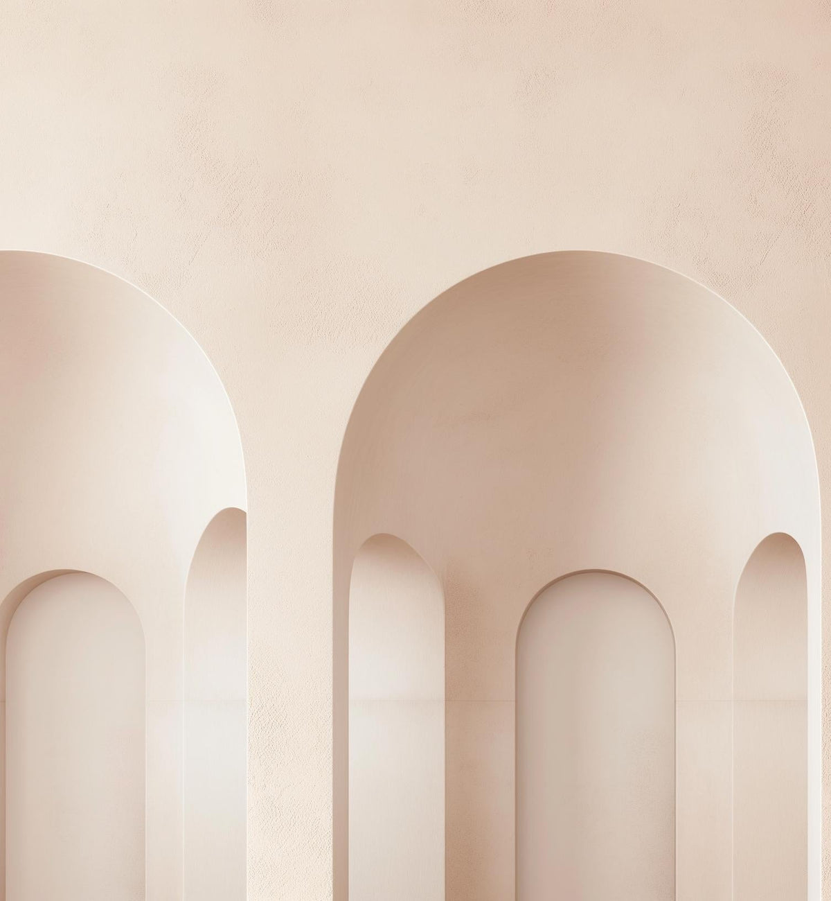 Papier peint trompe-l'œil trois arches 3D