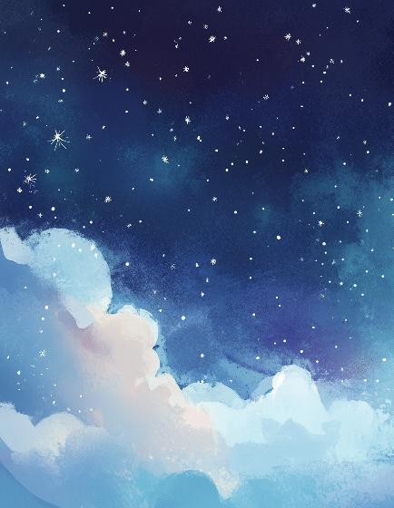 Papier peint chambre enfant renard et lune