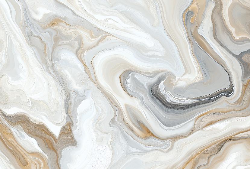 Papier peint marbre abstrait beige et gris