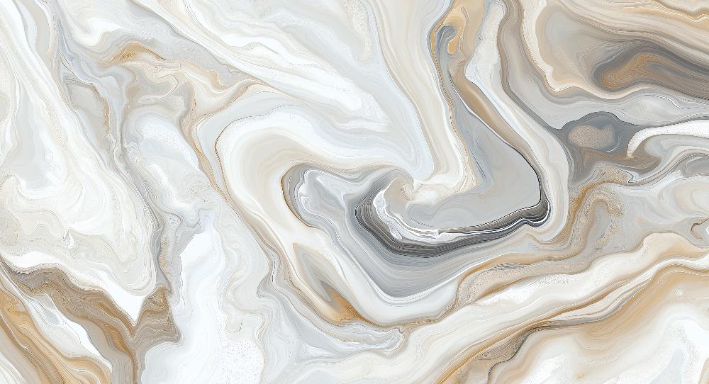 Papier peint marbre abstrait beige et gris