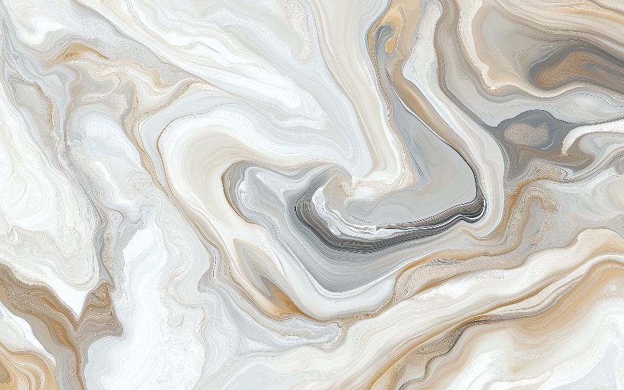 Papier peint marbre abstrait beige et gris