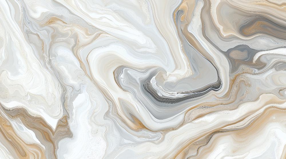 Papier peint marbre abstrait beige et gris