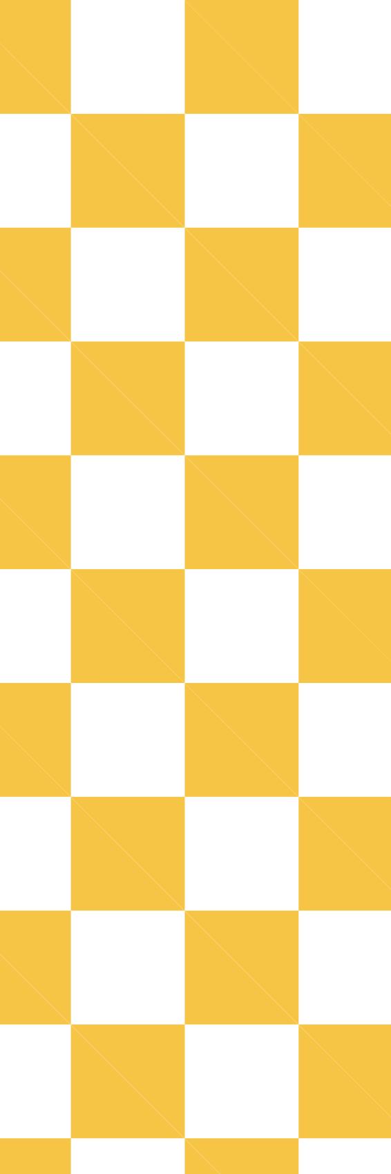 Papier peint carreaux jaune et blanc