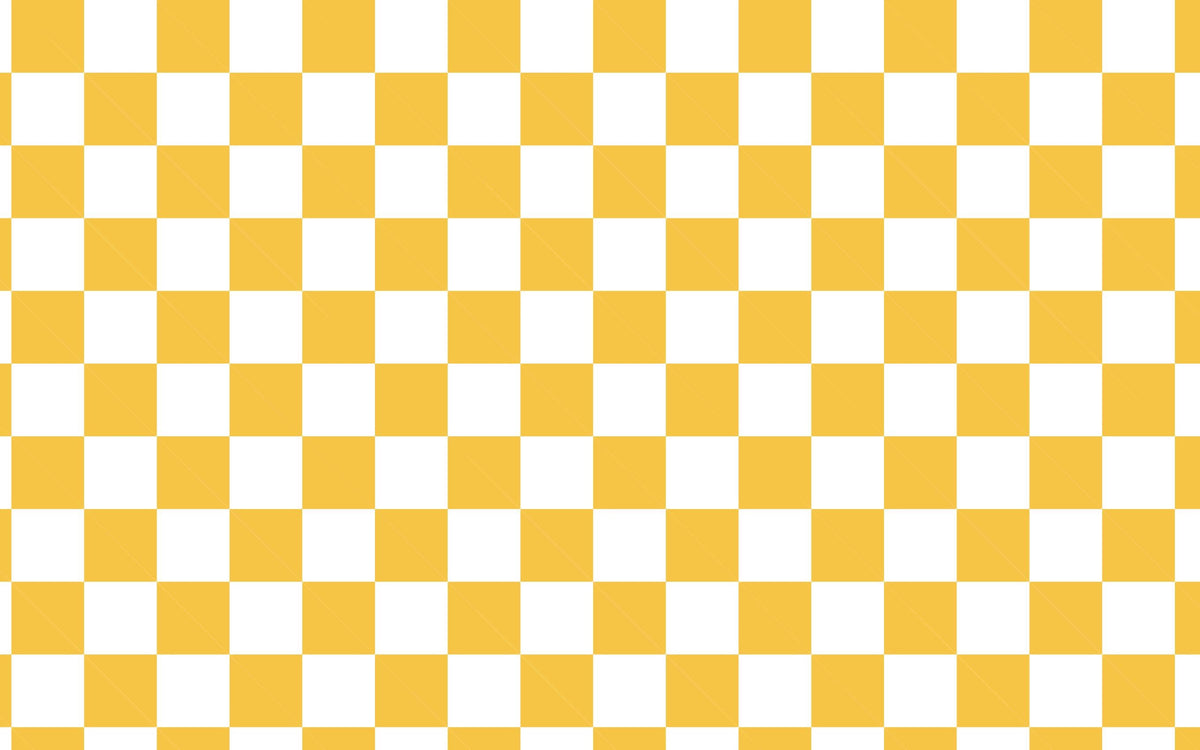 Papier peint carreaux jaune et blanc