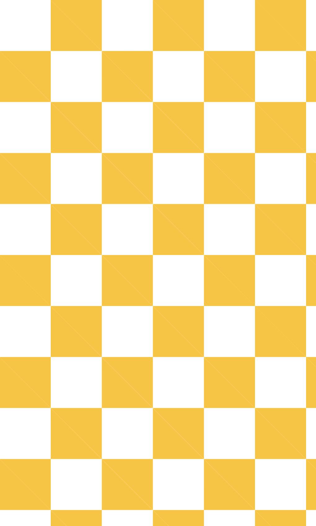 Papier peint carreaux jaune et blanc