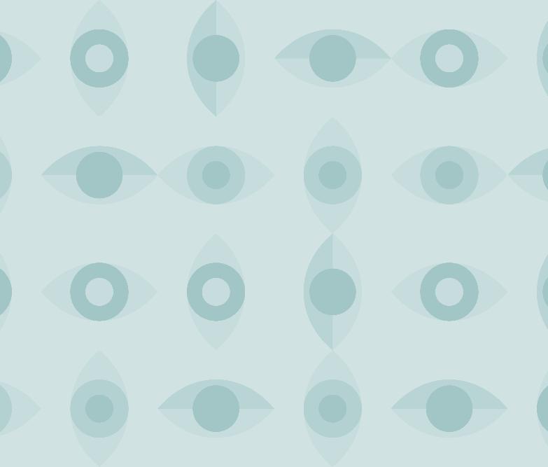 Papier peint géométrique motif œil bleu clair