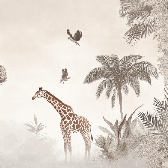Papier peint animaux sauvages savane enfant