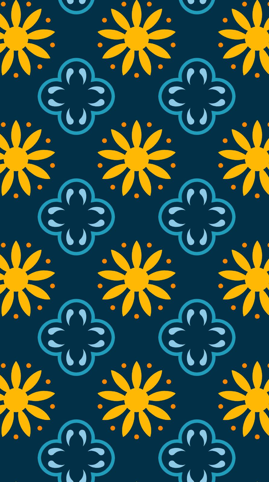 Papier peint floral géométrique moderne