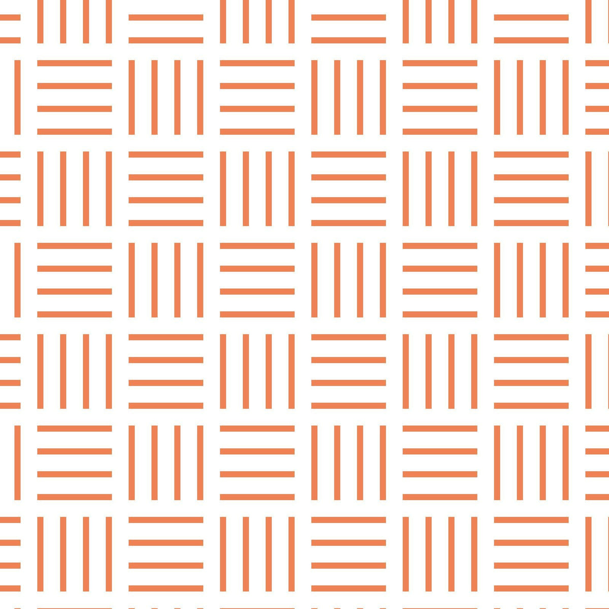 Papier peint rayures orange et blanches