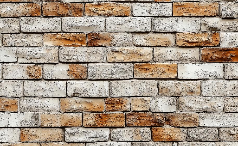 Papier peint briques naturelles tons chauds