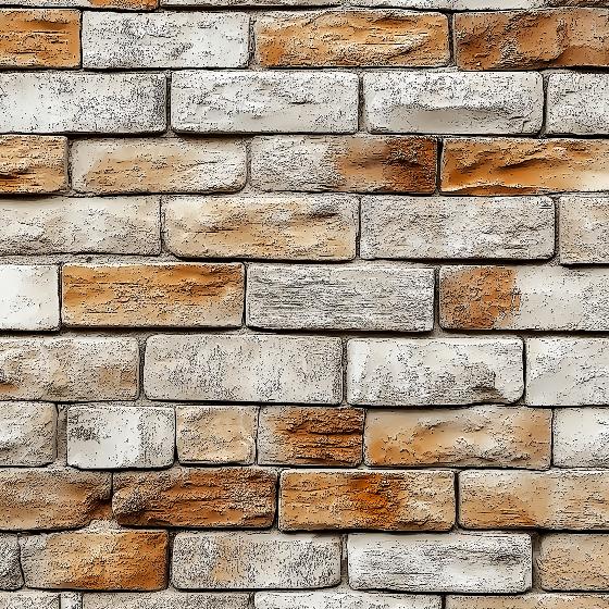 Papier peint briques naturelles tons chauds
