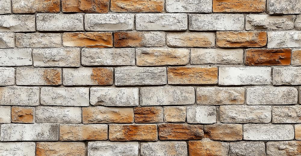 Papier peint briques naturelles tons chauds