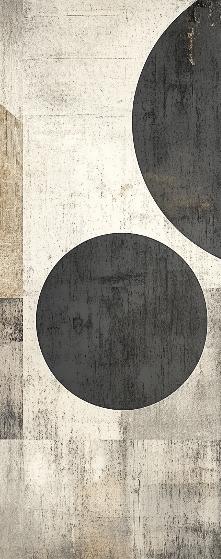 Papier peint géométrique abstrait noir et kraft