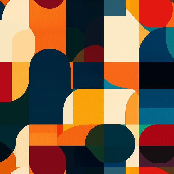 Papier peint géométrique formes abstraites colorées