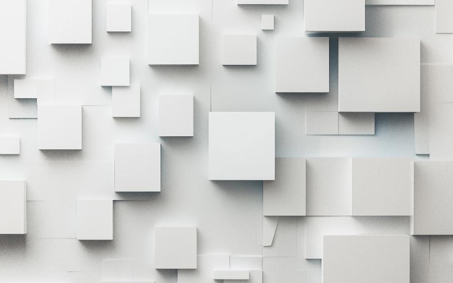 Papier peint géométrique carrés effet 3D