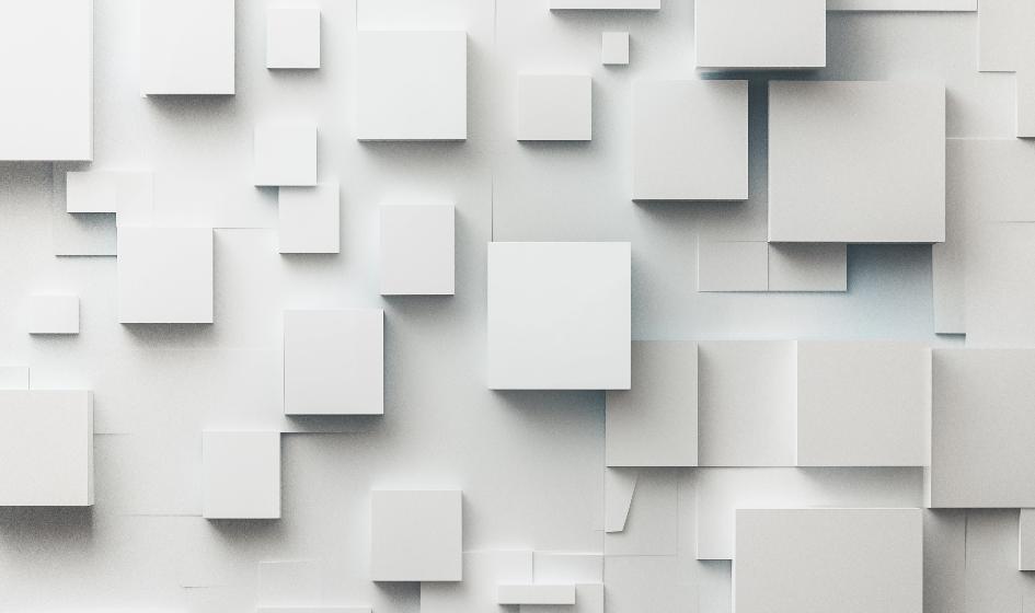 Papier peint géométrique carrés effet 3D