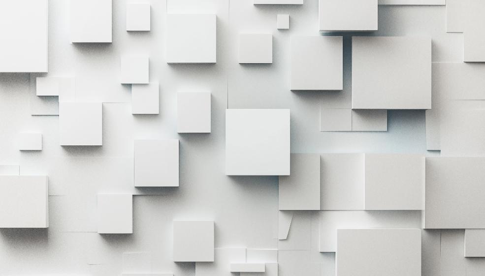 Papier peint géométrique carrés effet 3D