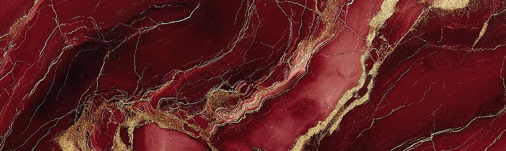 Papier peint marbre rouge et doré