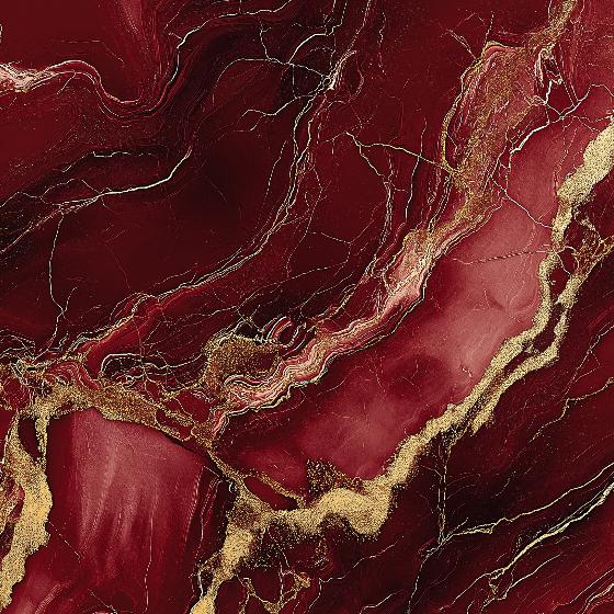 Papier peint marbre rouge et doré