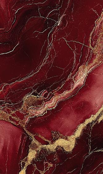 Papier peint marbre rouge et doré