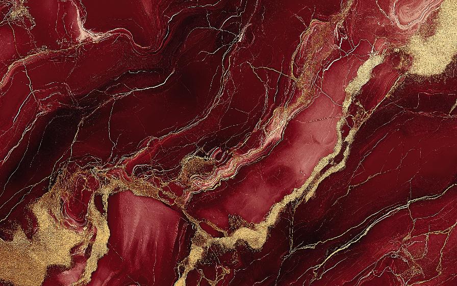 Papier peint marbre rouge et doré