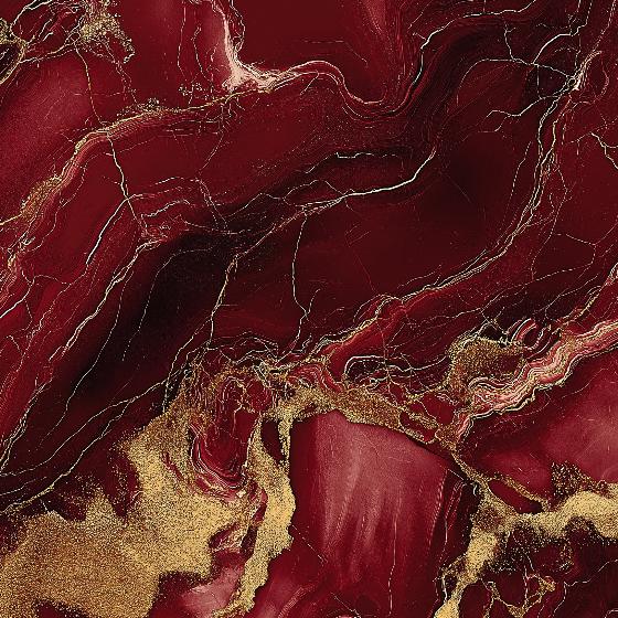 Papier peint marbre rouge et doré