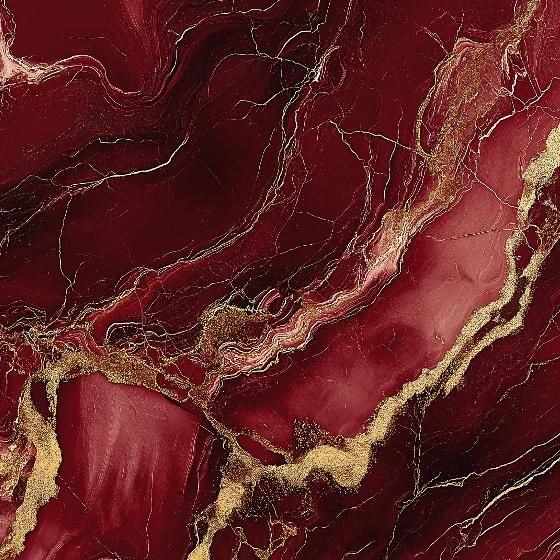 Papier peint marbre rouge et doré