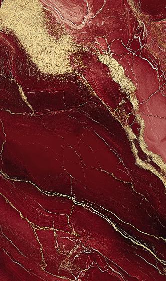 Papier peint marbre rouge et doré