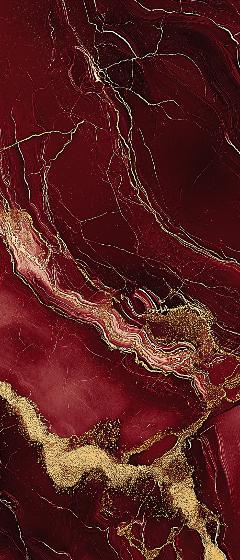 Papier peint marbre rouge et doré