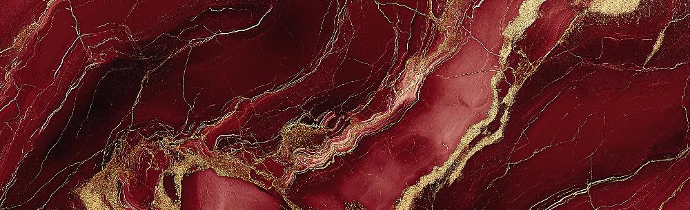 Papier peint marbre rouge et doré