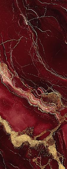 Papier peint marbre rouge et doré