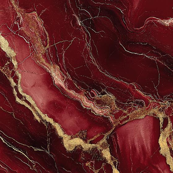 Papier peint marbre rouge et doré