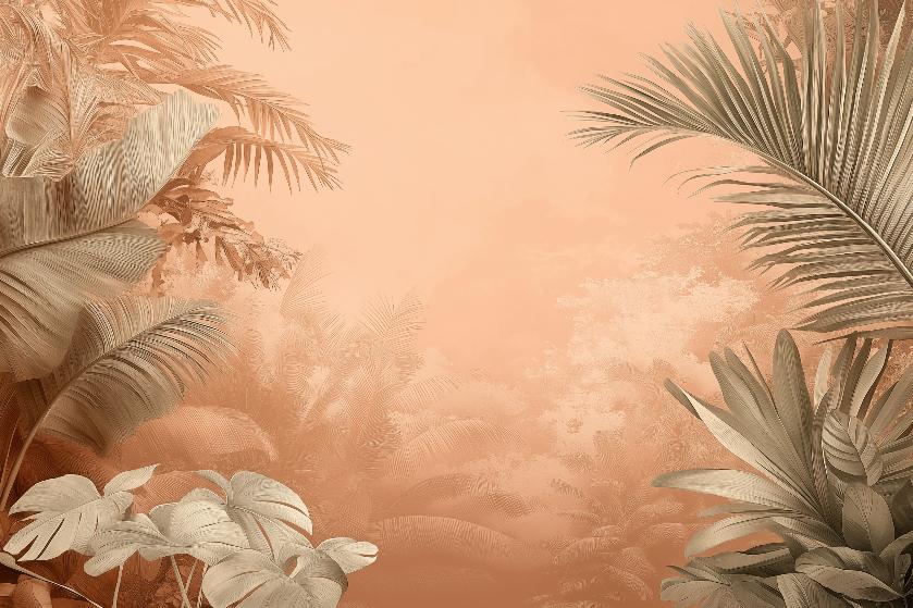Papier peint terracotta paysage tropical