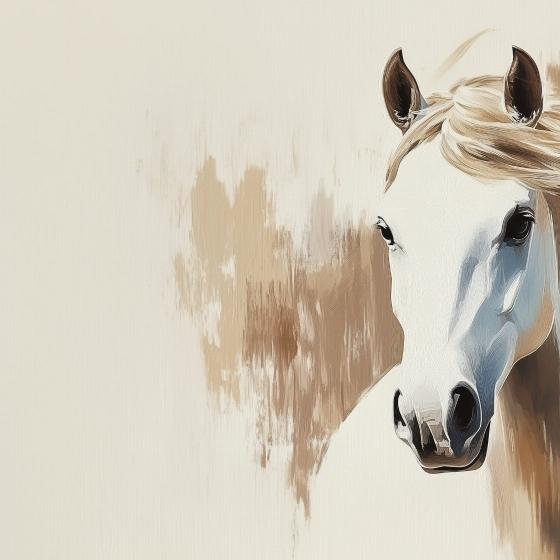 Papier peint cheval aquarelle élégant