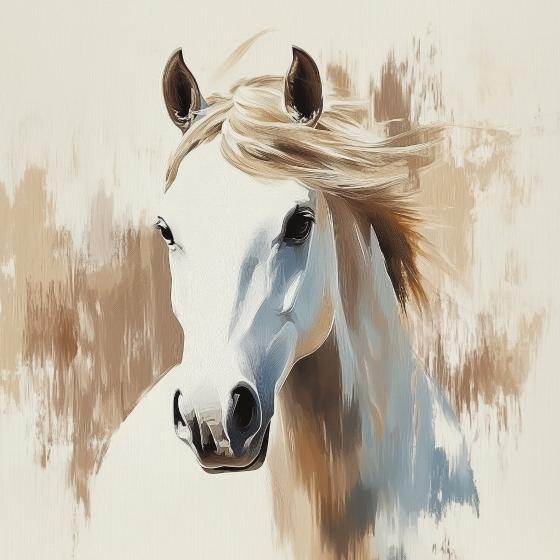 Papier peint cheval aquarelle élégant