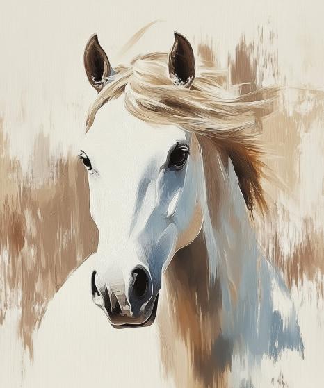 Papier peint cheval aquarelle élégant