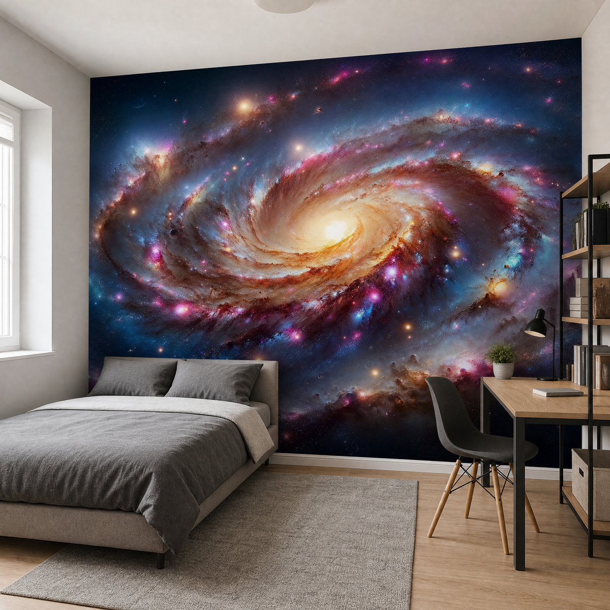 Papier peint espace galaxie tourbillon