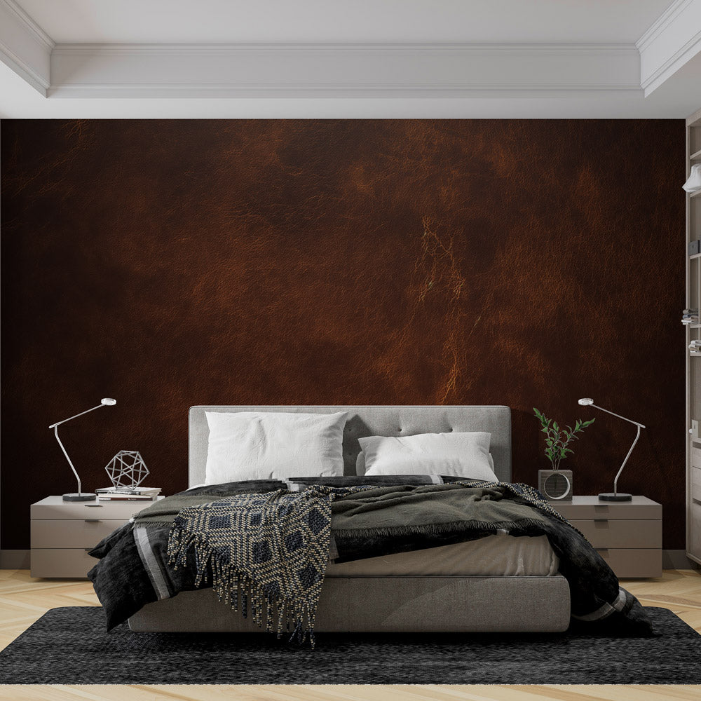 Papier peint effet vieux cuir vintage