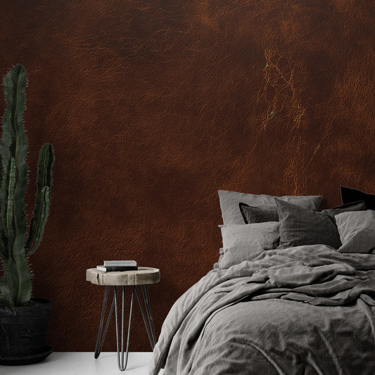 Papier peint effet vieux cuir vintage